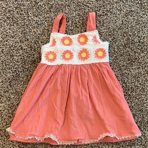 Coral Floral Kids Dress T5 haute hippie